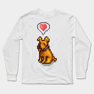 Stardew Valley Happy Dog (Sitting) Long Sleeve T-Shirt